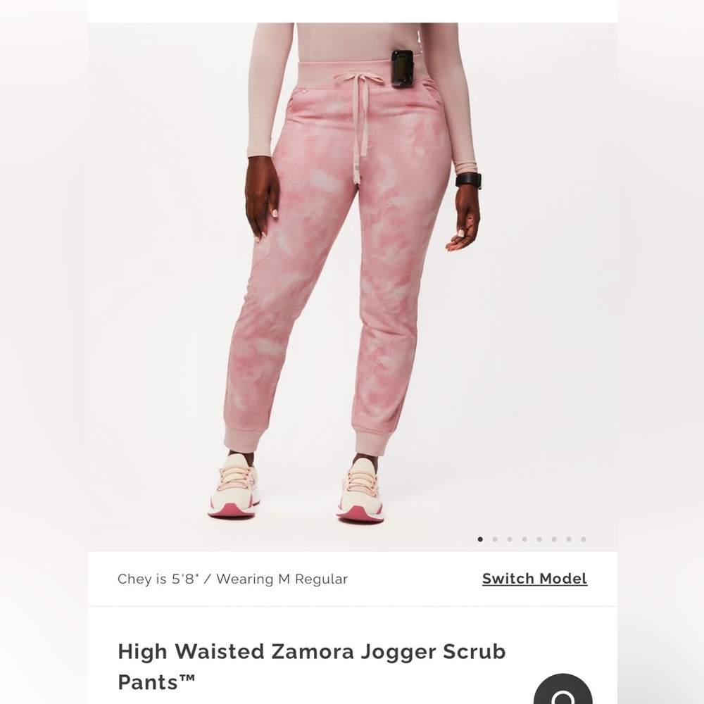 FIGS - SMALL - PINK MARBLE JOGGERS *never worn*